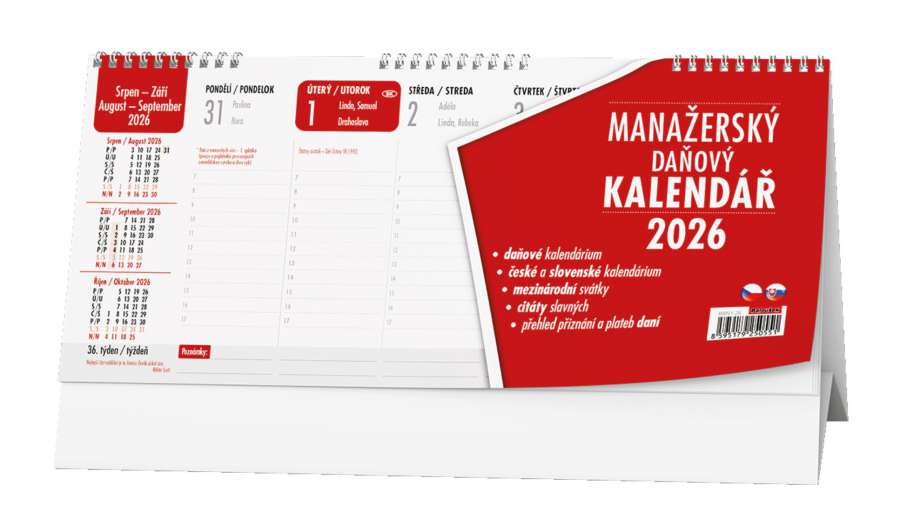 Stolní kalendář 2026 Manažerský