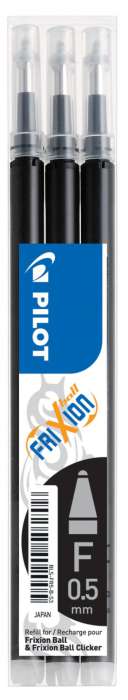 Náplň do gumovacích rollerů Pilot Frixion Ball 05, Clicker 05, černá,