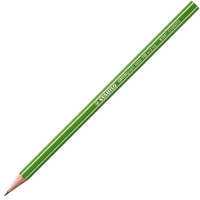 Grafitová tužka STABILO GREENgraph - bez pryže, HB, 12 ks