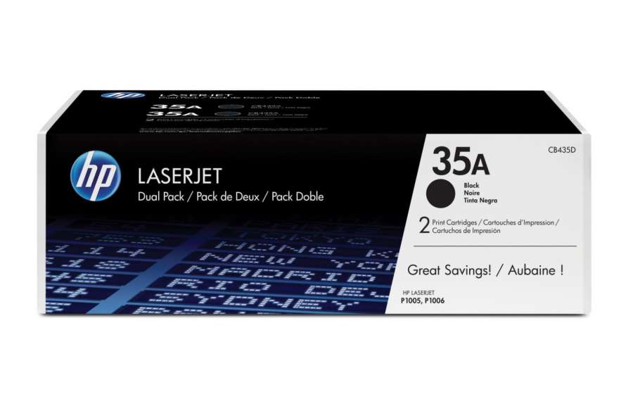 Toner HP CB435AD, č. 35A, dvojbalení - černý