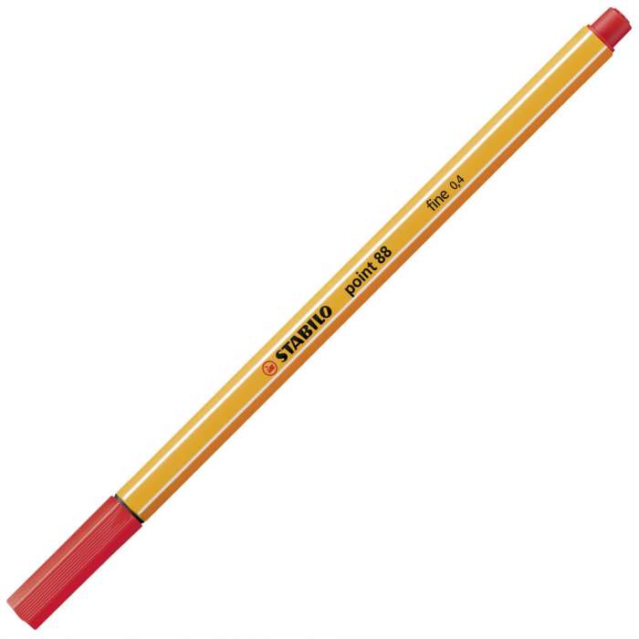 Liner STABILO point 88 - 0,4 mm, červený