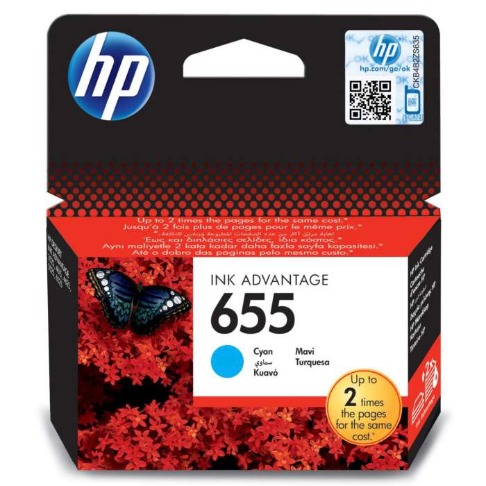 Cartridge HP CZ110AE, č. 655 - azurový