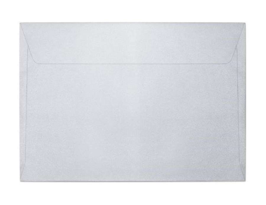 Ozdobné obálky Millenium - C5, 120 g/m2, metalické, diamantově bílé,