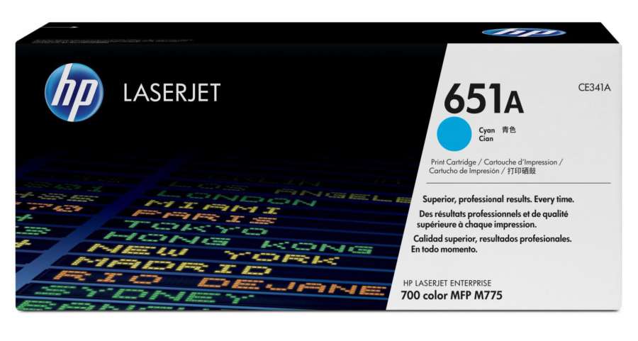 Toner HP CE341A, č. 651A - azurový