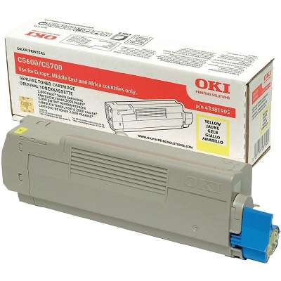Toner OKI 43381905 - žlutá