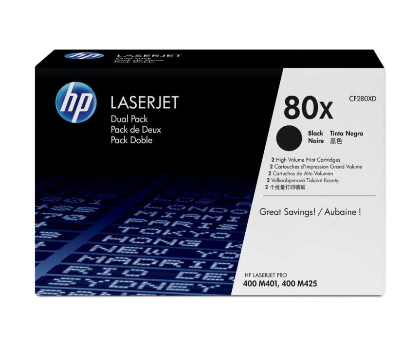 Toner HP CF280XD, č. 80X, dvojbalení - černý