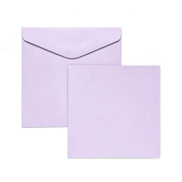 Sada obálek s kartičkami Smooth - 14,5 x 14,5 cm, saténově