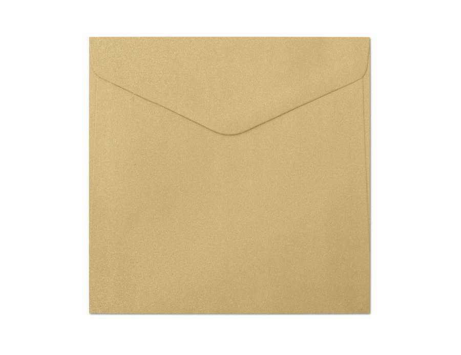 Ozdobné obálky Pearl - 16 x 16 cm, 150 g/m2, perleťové, zlaté, 10 ks