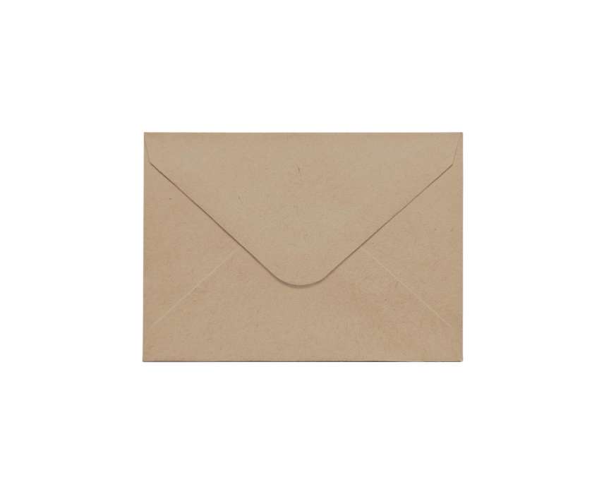 Ozdobné obálky Nature - 7 x 10 cm, 120g/m2, tmavě béžové, 10 ks