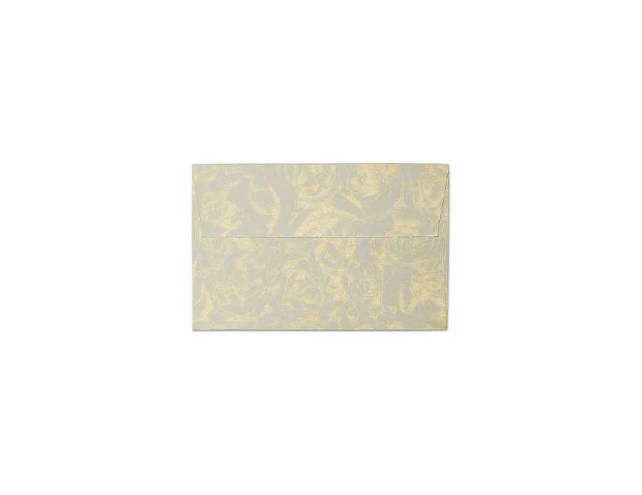 Ozdobné obálky Millenium - 7 x 10 cm, 120 g/m2, krémové, vzor růže, 10