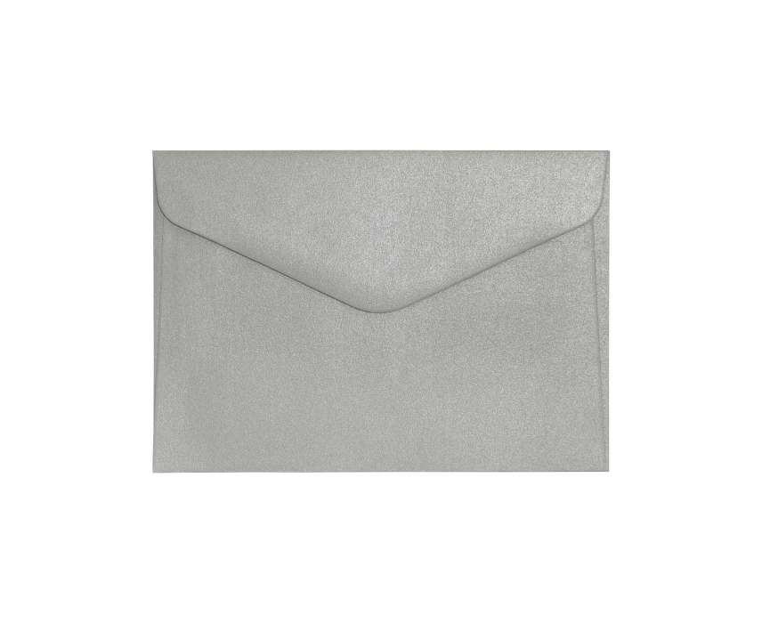 Ozdobné obálky Pearl - C6, 150 g/m2, perleťové, stříbrné, 10 ks