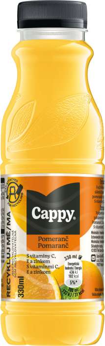 Nektar Cappy - pomeranč, 48%, 12x 0,33 l