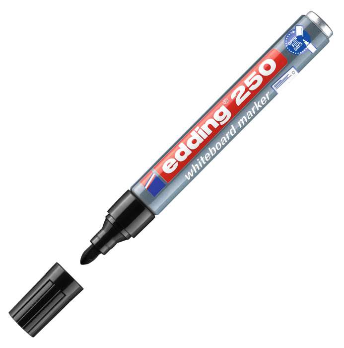 Popisovač na bílé tabule Edding 250 - kulatý hrot, černý