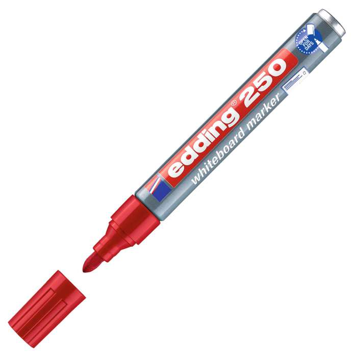 Popisovač na bílé tabule Edding 250 - kulatý hrot, červený