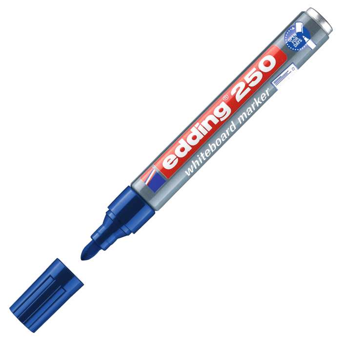 Popisovač na bílé tabule Edding 250 - kulatý hrot, modrý