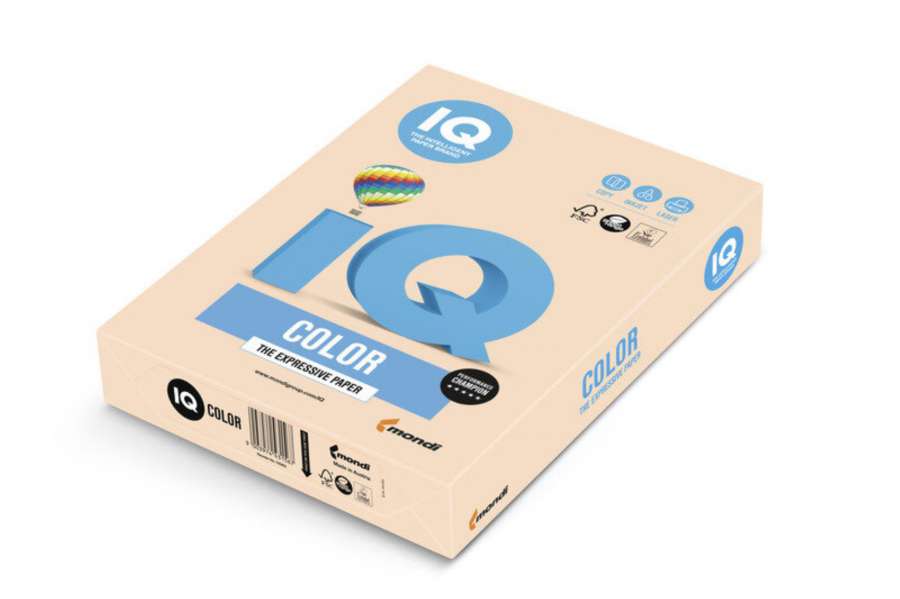 Barevný papír IQ Color A4 - SA24, lososový, 160g/m2, 250 listů