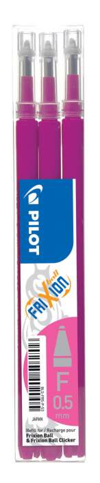 Náplň do gumovacích rollerů Pilot Frixion Ball 05, Clicker 05, růžová,