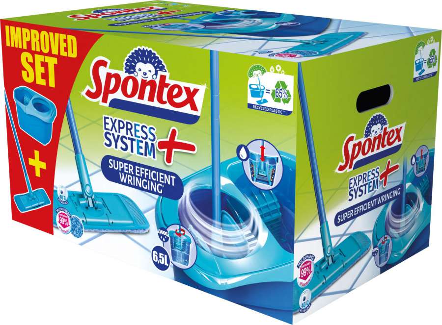 Sada plochého mopu a kbelíku Spontex - Express System+