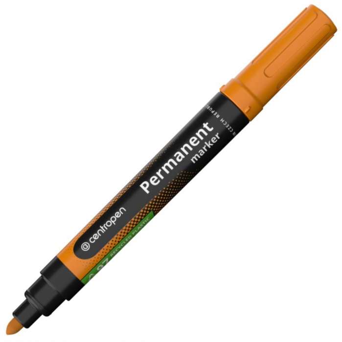 Permanentní popisovač Centropen 8566 - kulatý hrot, oranžový