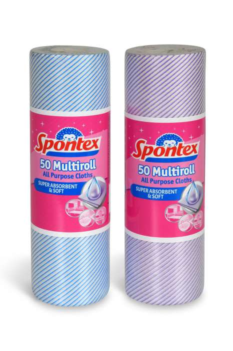 Mikroutěrka v roli - Spontex Multiroll, 25 x 40 cm, 50 ks v roli