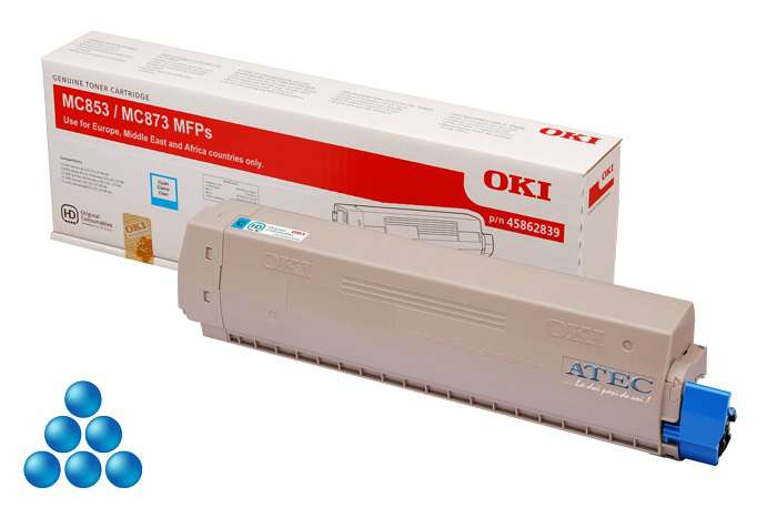 Toner OKI 45862839 - azurová