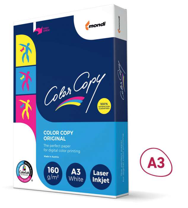 Kancelářský papír Color Copy A3 - 160 g/m2, CIE 161, 250 listů
