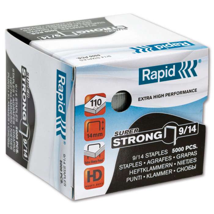 Drátky do sešívačky Rapid Super Strong - 9/14, 5000 ks