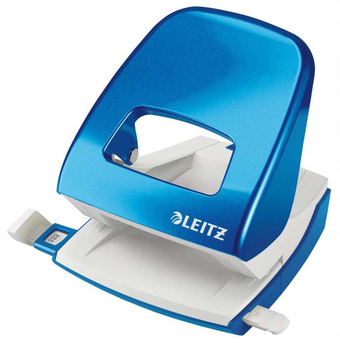 Děrovačka Leitz WOW NeXXt 5008 - 30 listů, kov, metalická modrá