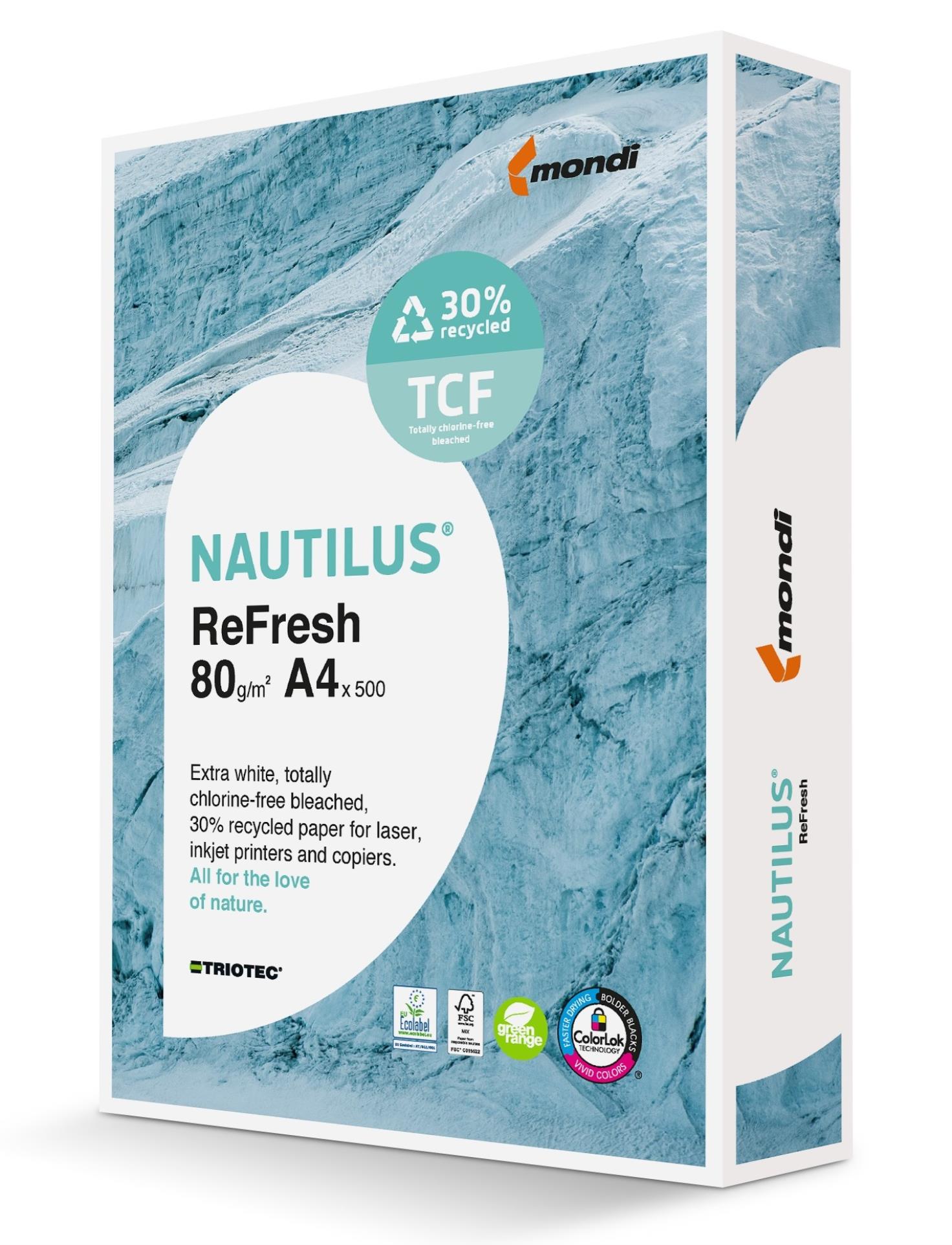 Levně Xerografický papír Nautilus Refresh, A4, 80 g/m2