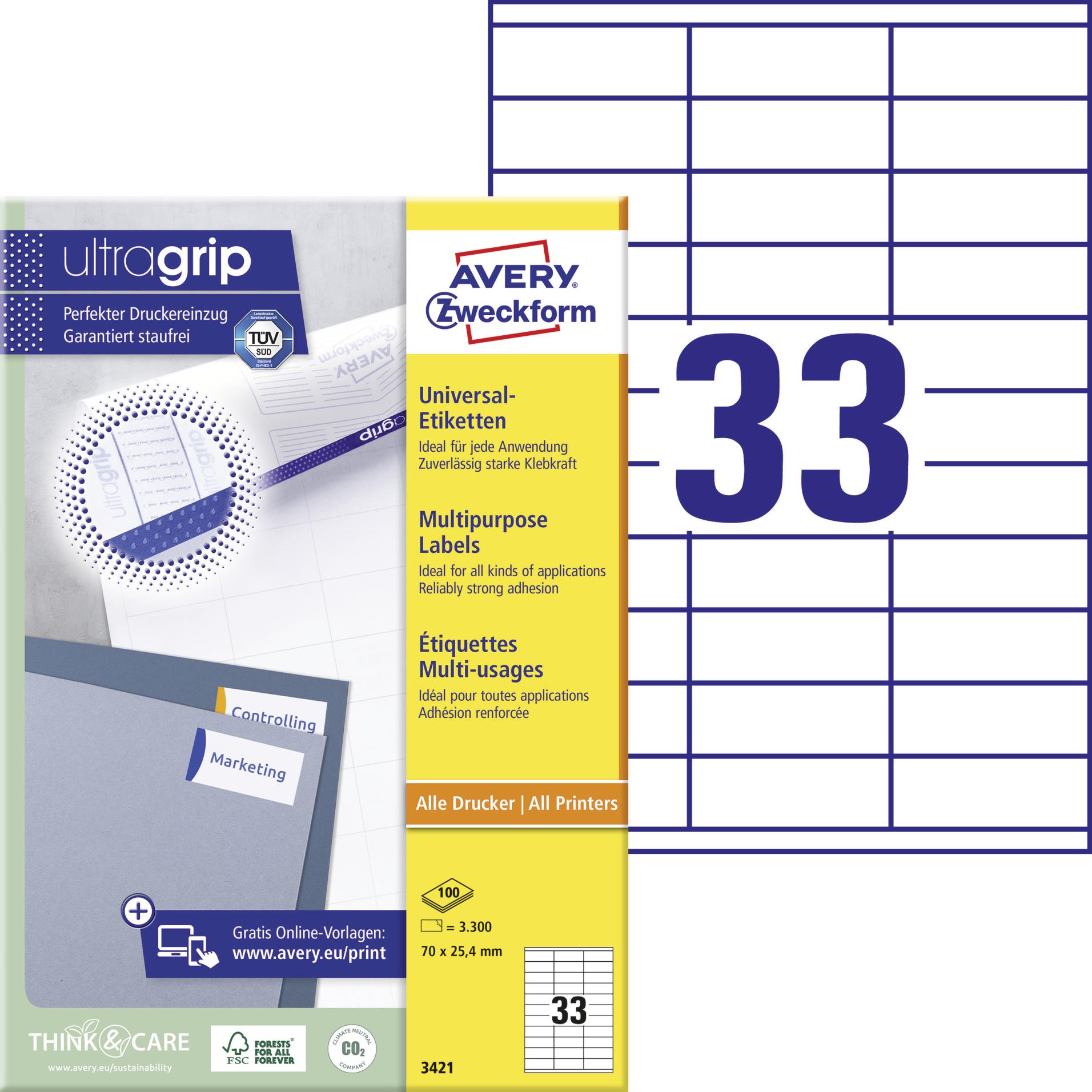 Avery Zweckform 100 listů A4 3421