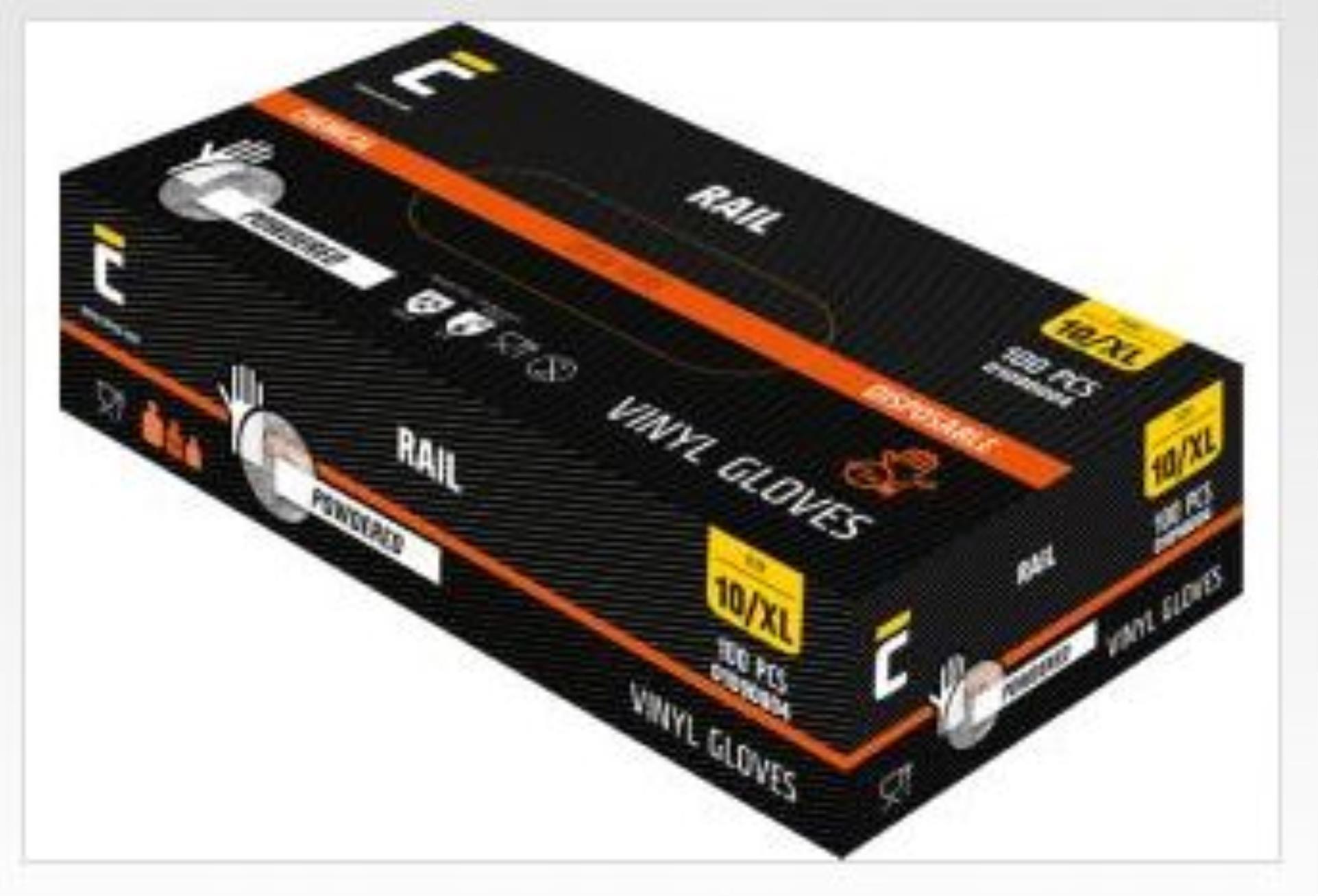 Jednorázové rukavice RAIL - pudr, vel. 7