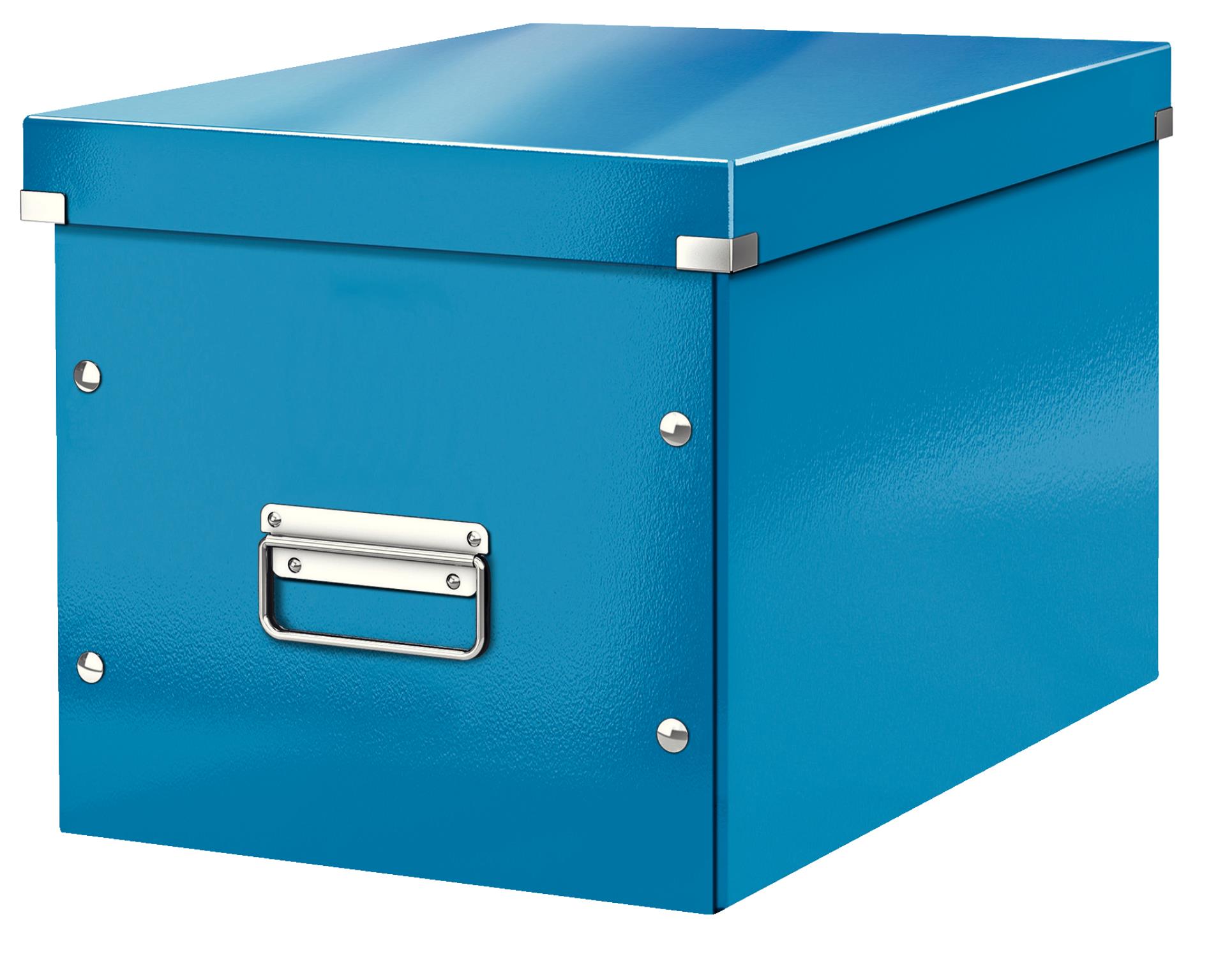 Leitz Box CLICK-N-STORE čtvercový A4, WOW - modrá