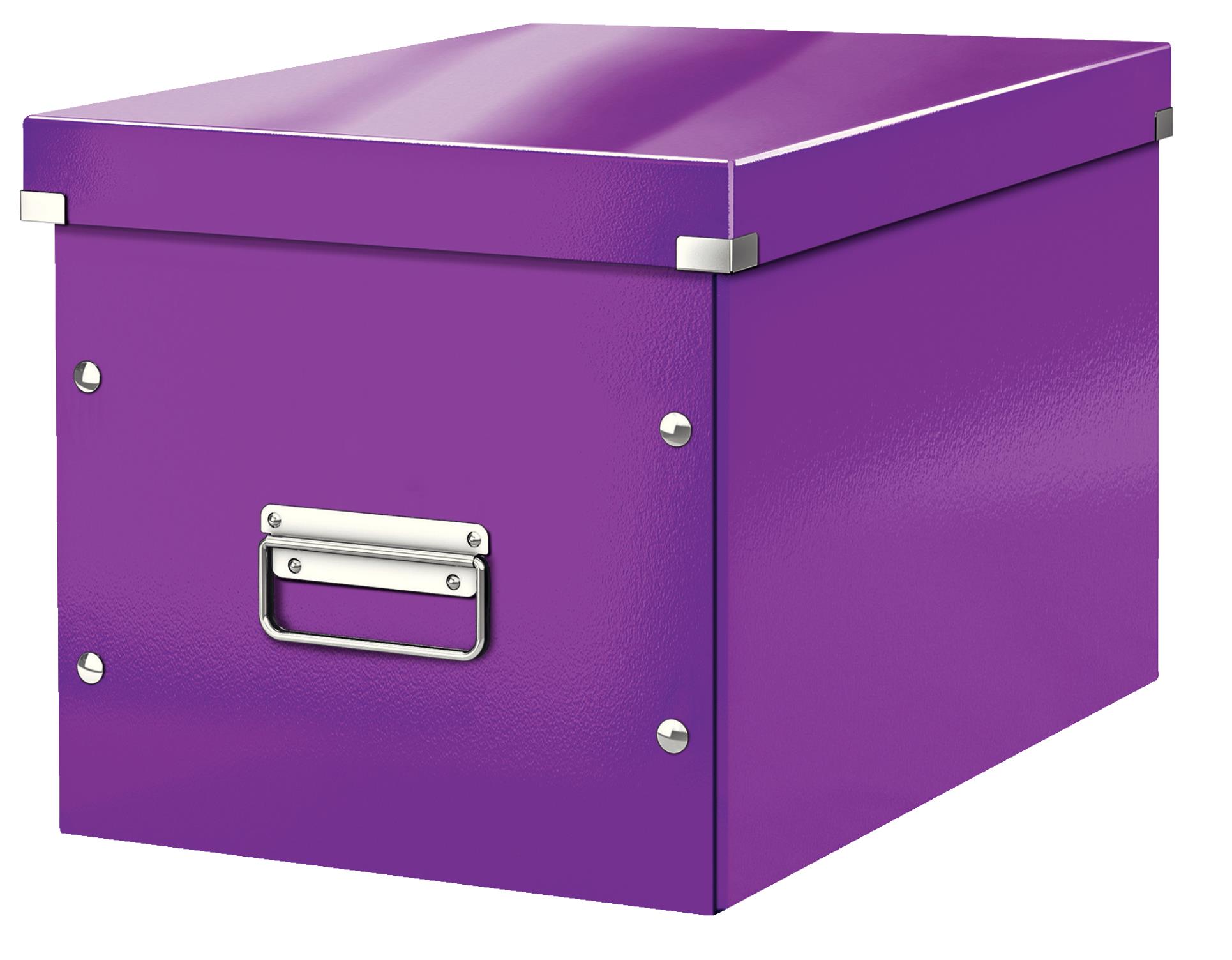 Leitz Box CLICK-N-STORE čtvercový A4, WOW - purpurová