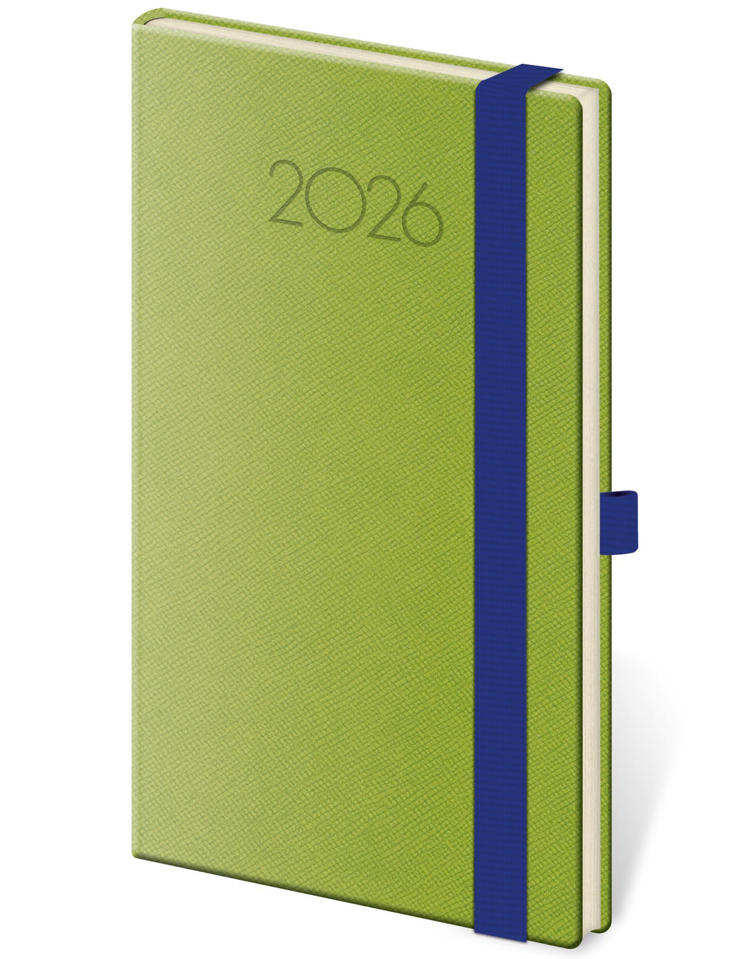 Týdenní kapesní diář 2025 New Praga - zelený
