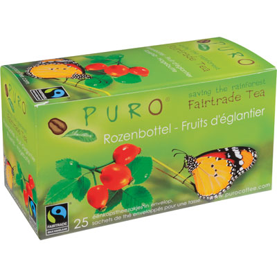 Čaj Fair Trade Puro šípek + ibišek, 25 x 2 g