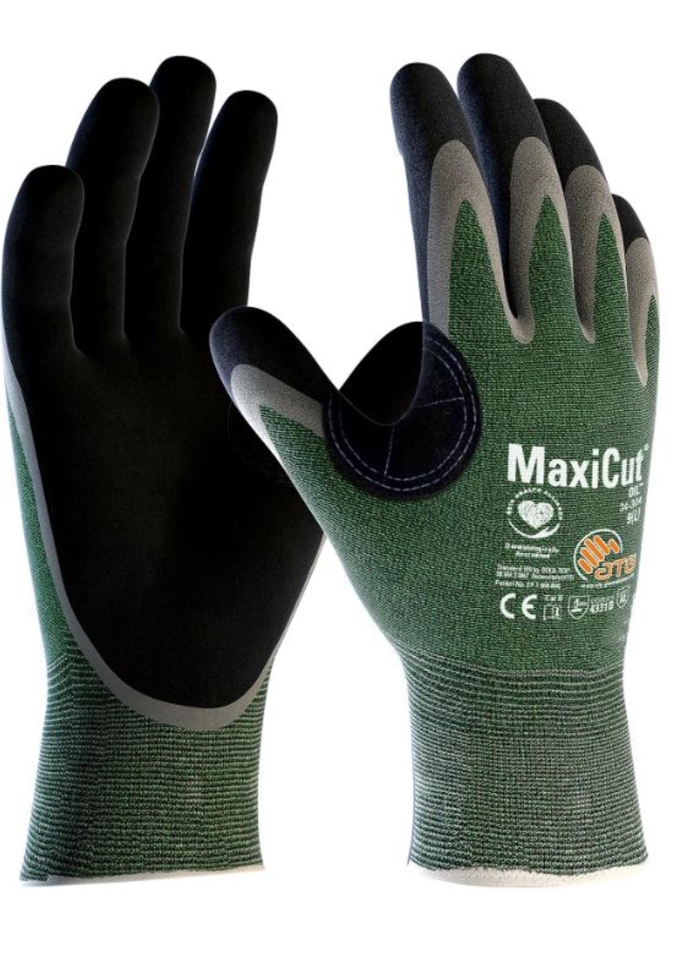 Polomáčené pracovní rukavice 34-304 MAXICUT OIL - vel. 11