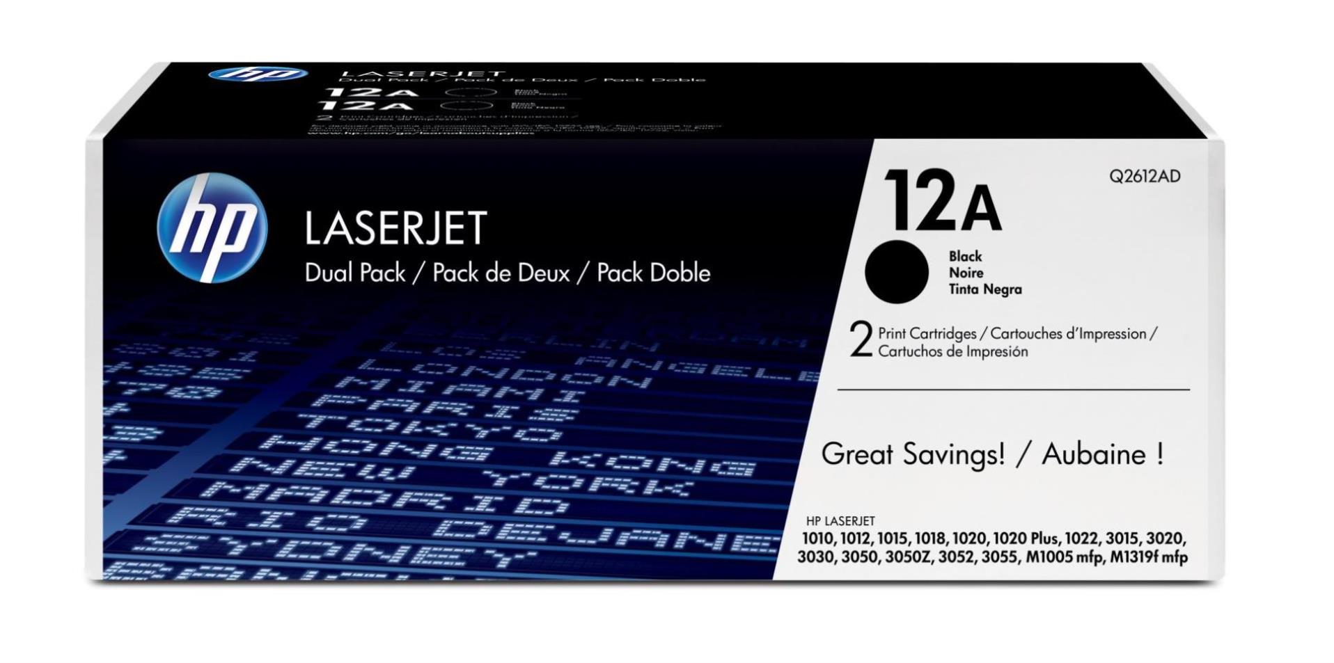 Toner HP Q2612AD/12A - černý, dvojbalení