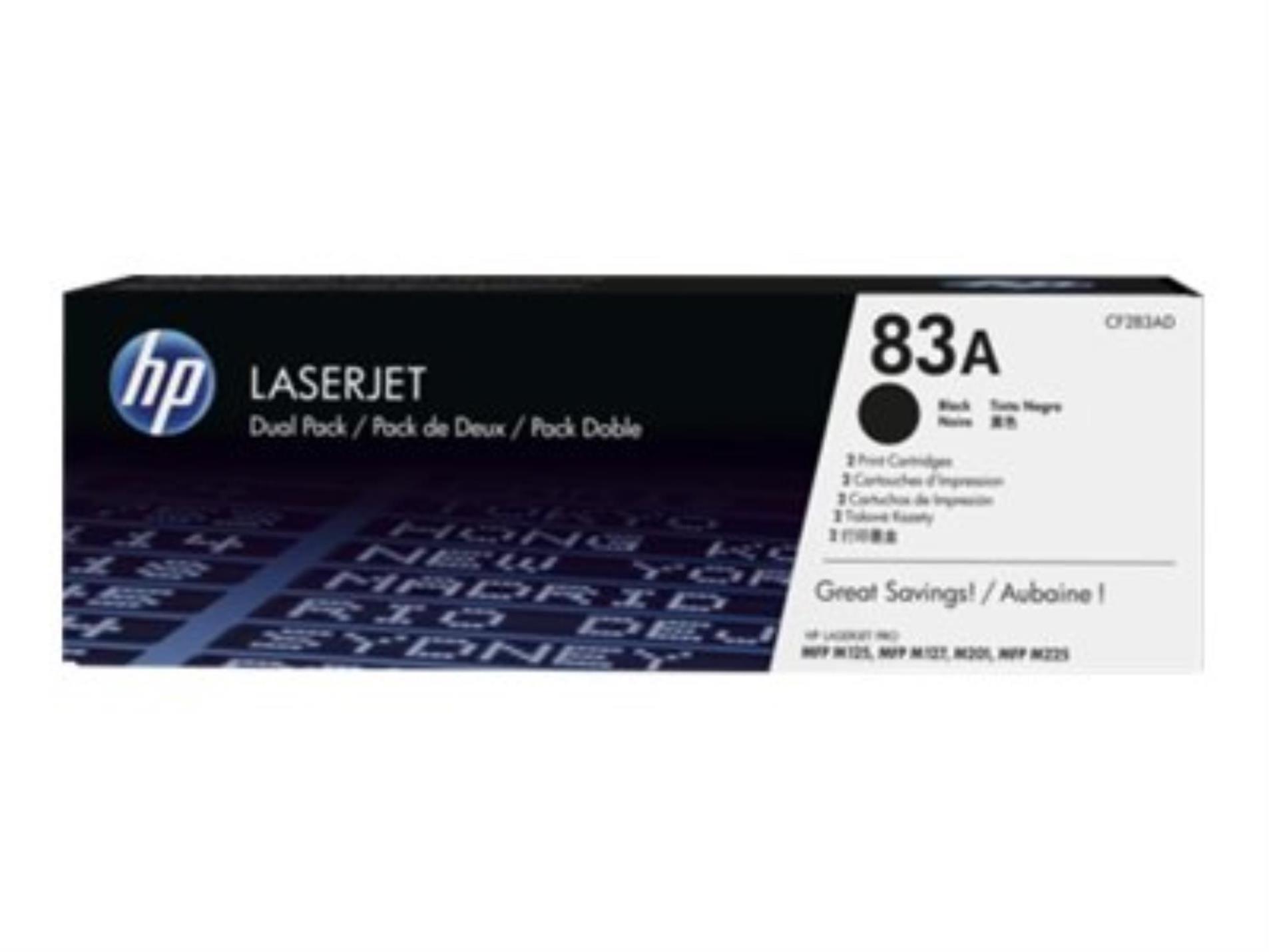 Toner HP CF283AD, černý, dvojbalení