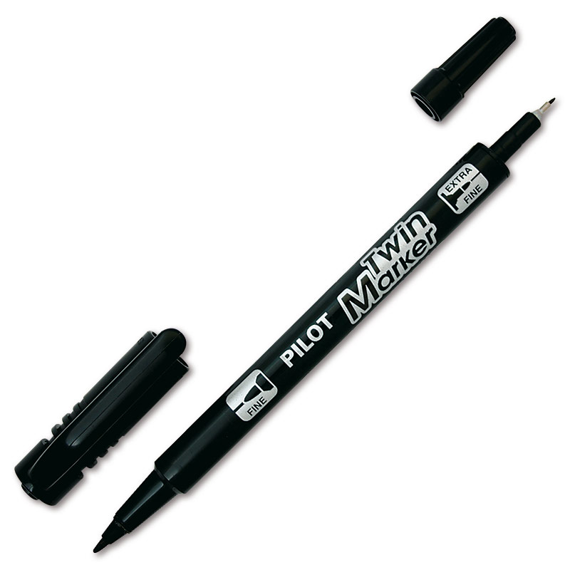 Levně Popisovač Pilot Begreen Twin marker - černý
