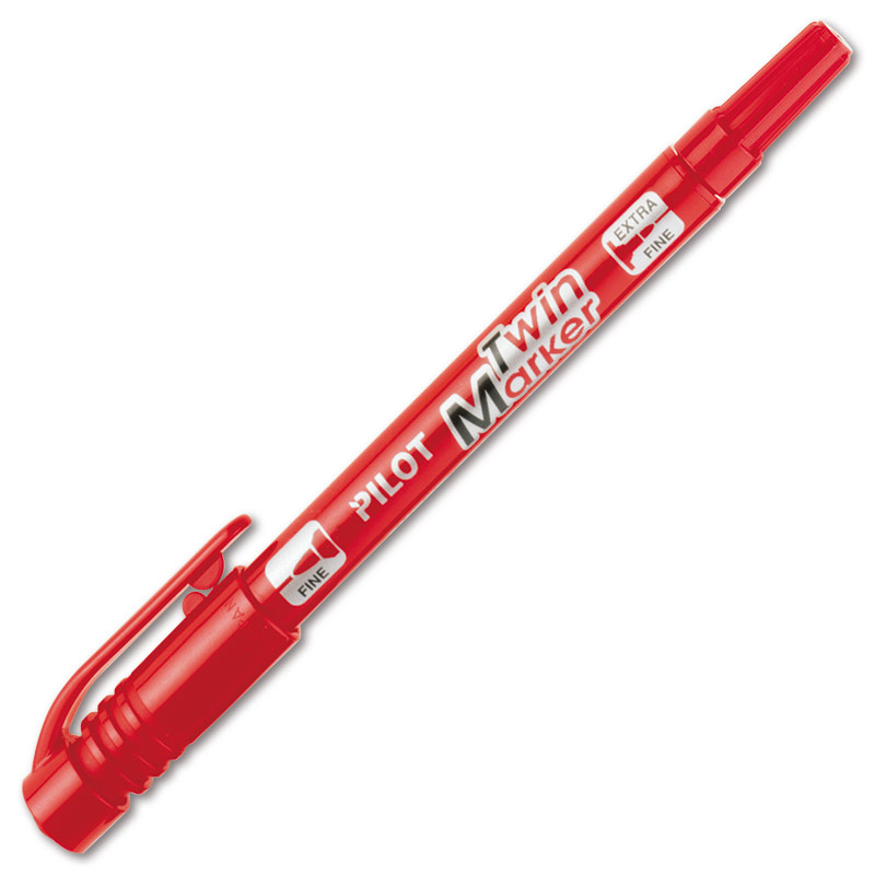 Levně Popisovač Pilot Begreen Twin marker - červený