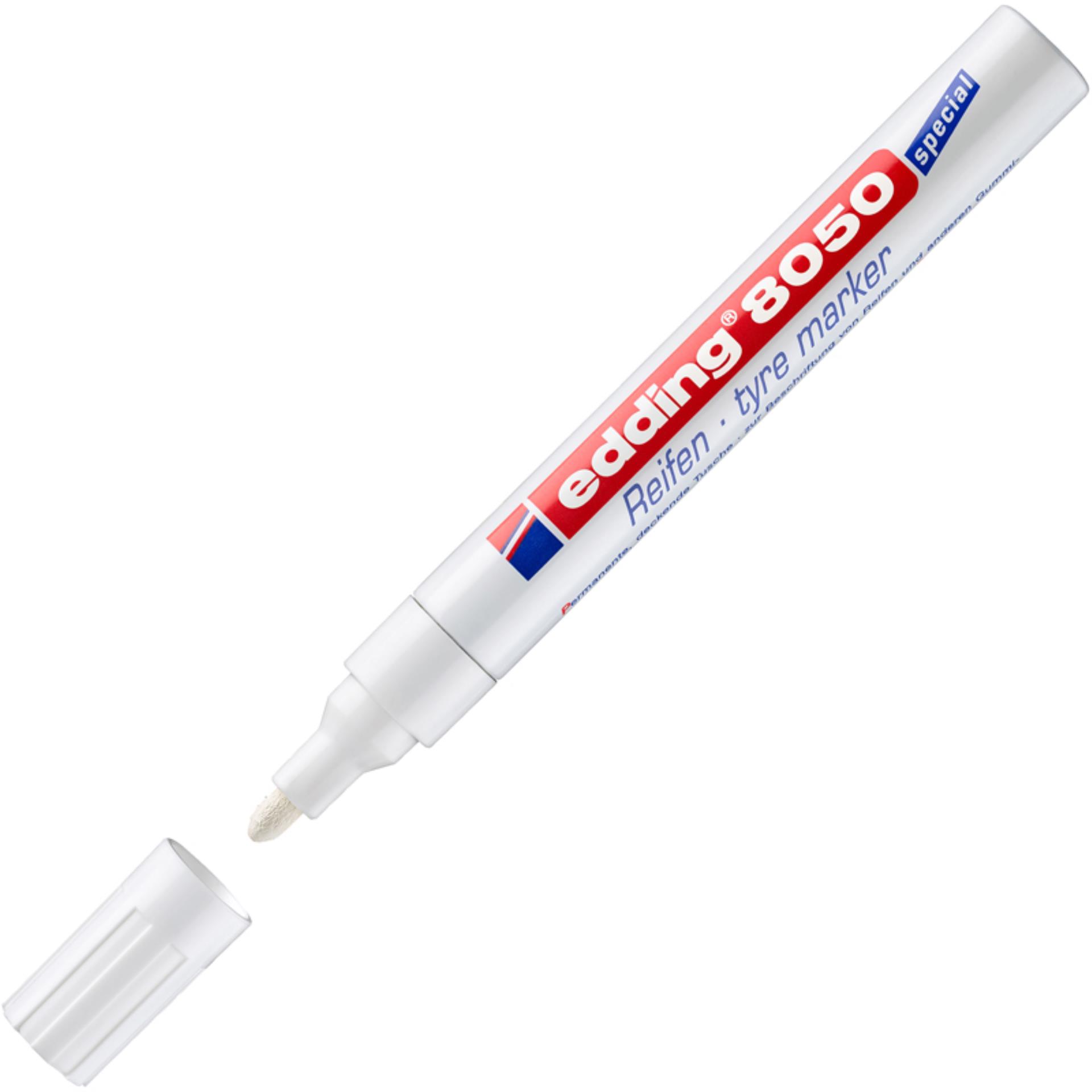Levně Popisovač na gumové povrchy Edding 8050 - bílý