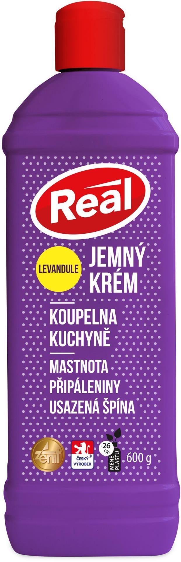 Levně Čisticí tekutý krém Real - levandule, 600 g