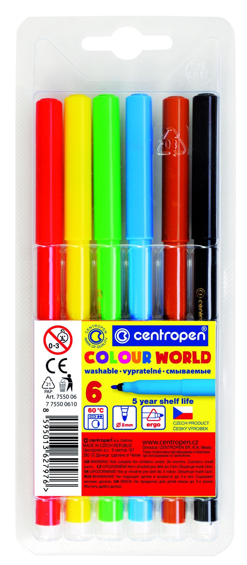 Levně Liner Centropen 7550 - sada 6 barev