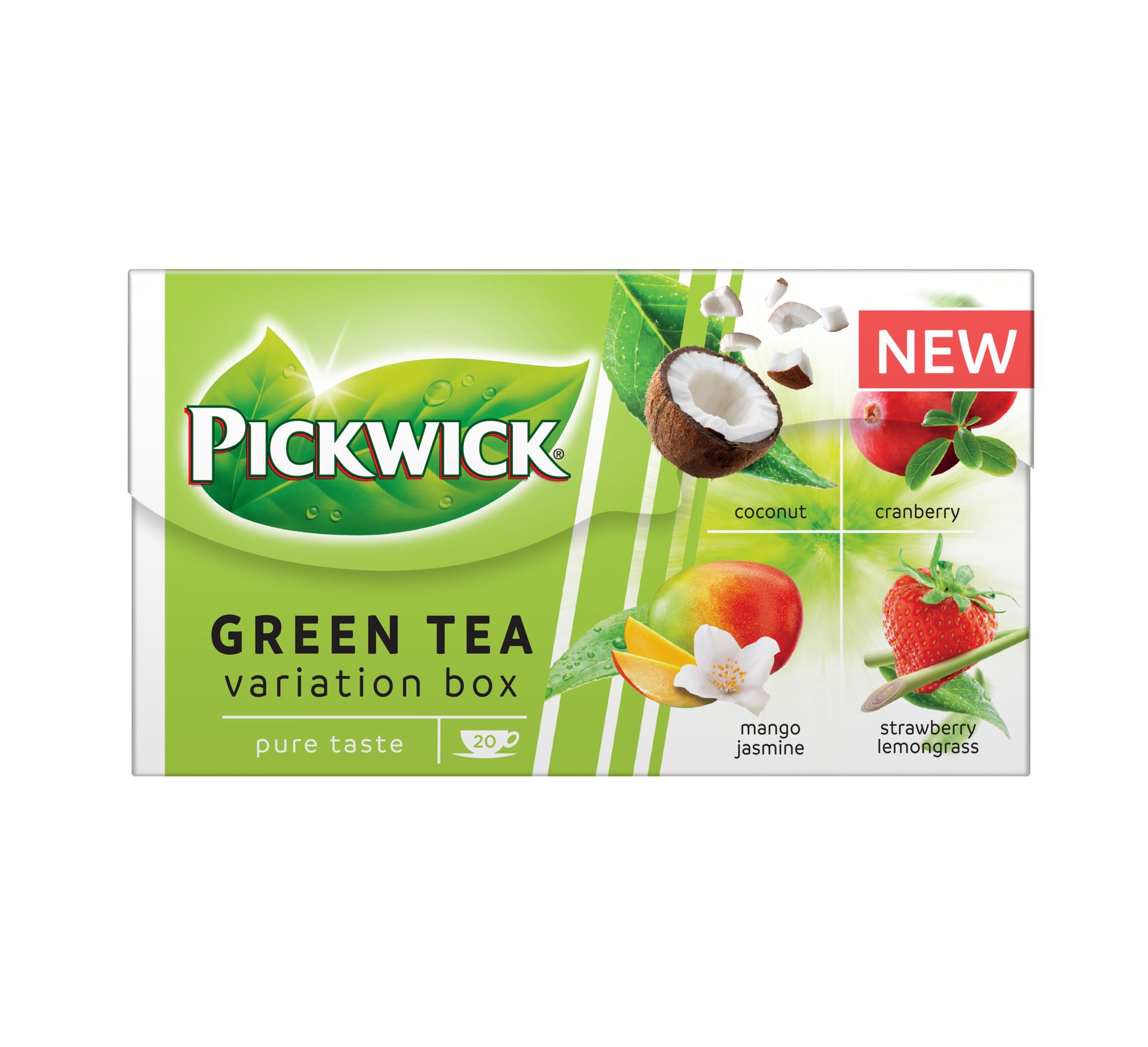 Levně Zelený čaj Pickwick Zelené variace, 20x 1,5 g