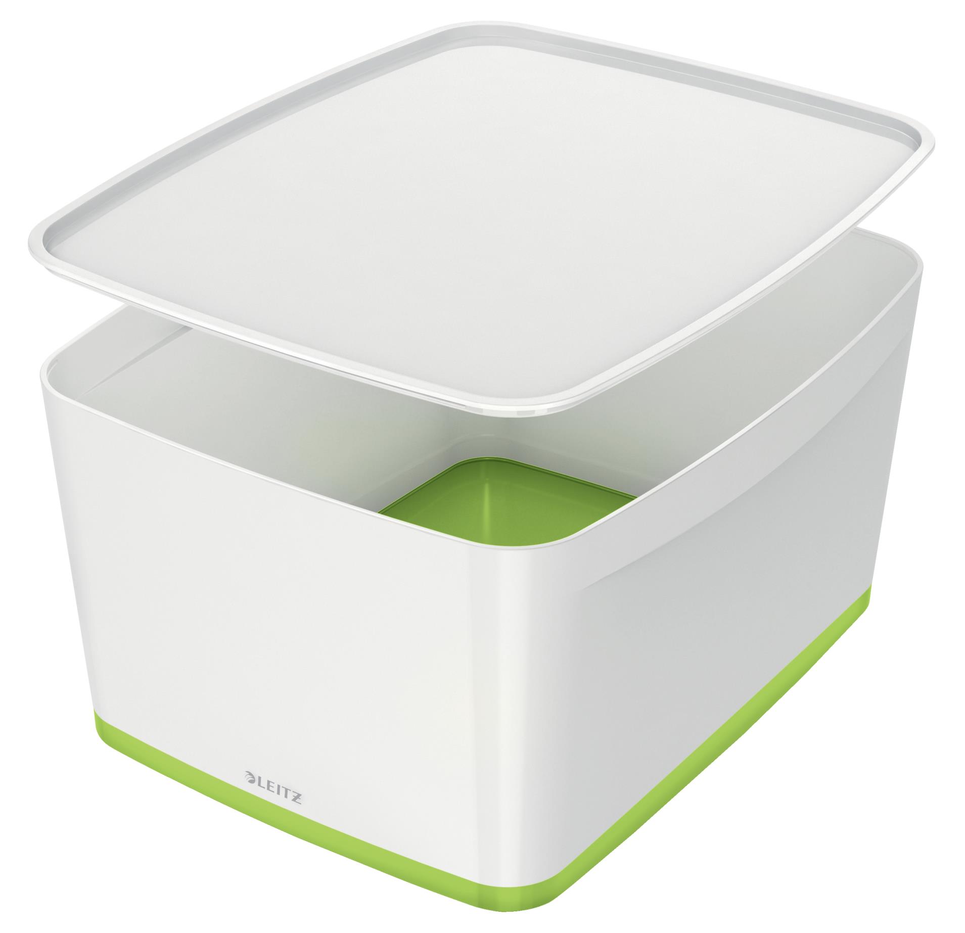 Úložný box s víkem Leitz MyBox, vel. S bílá/zelená