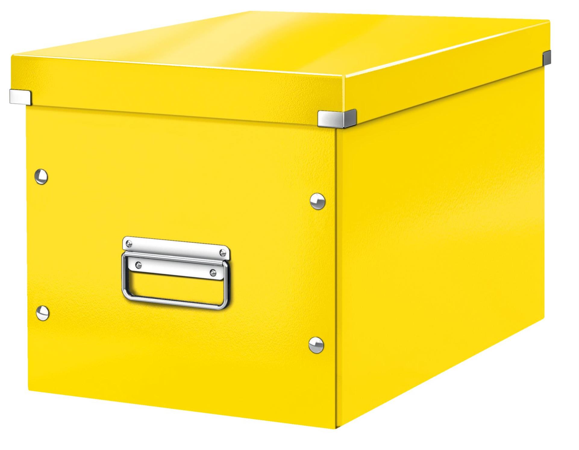 Leitz Box CLICK-N-STORE čtvercový A4, WOW, žlutý