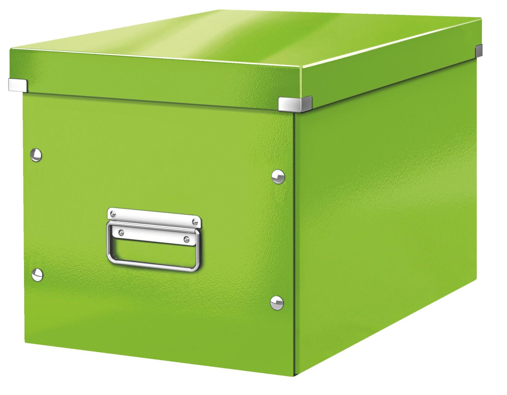Leitz Box CLICK-N-STORE čtvercový A4, WOW, zelený