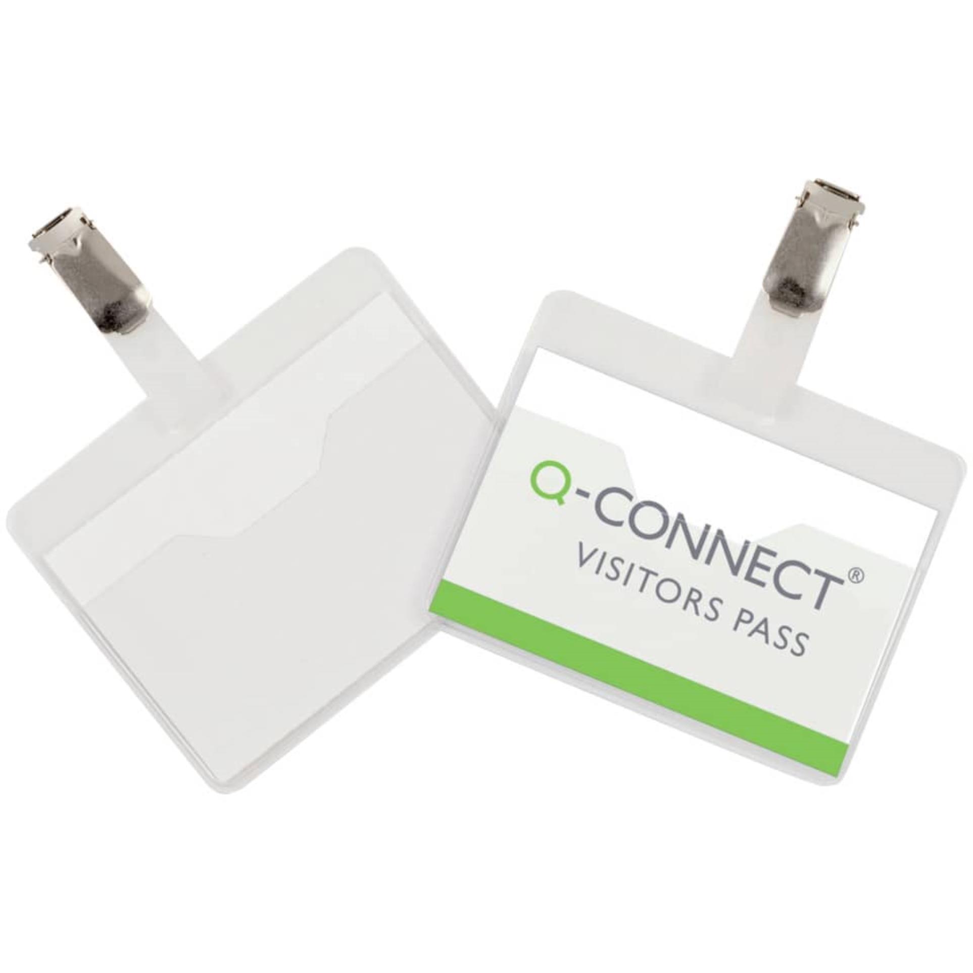 Visačka Q-Connect s klipsem, horizontální, 25 ks