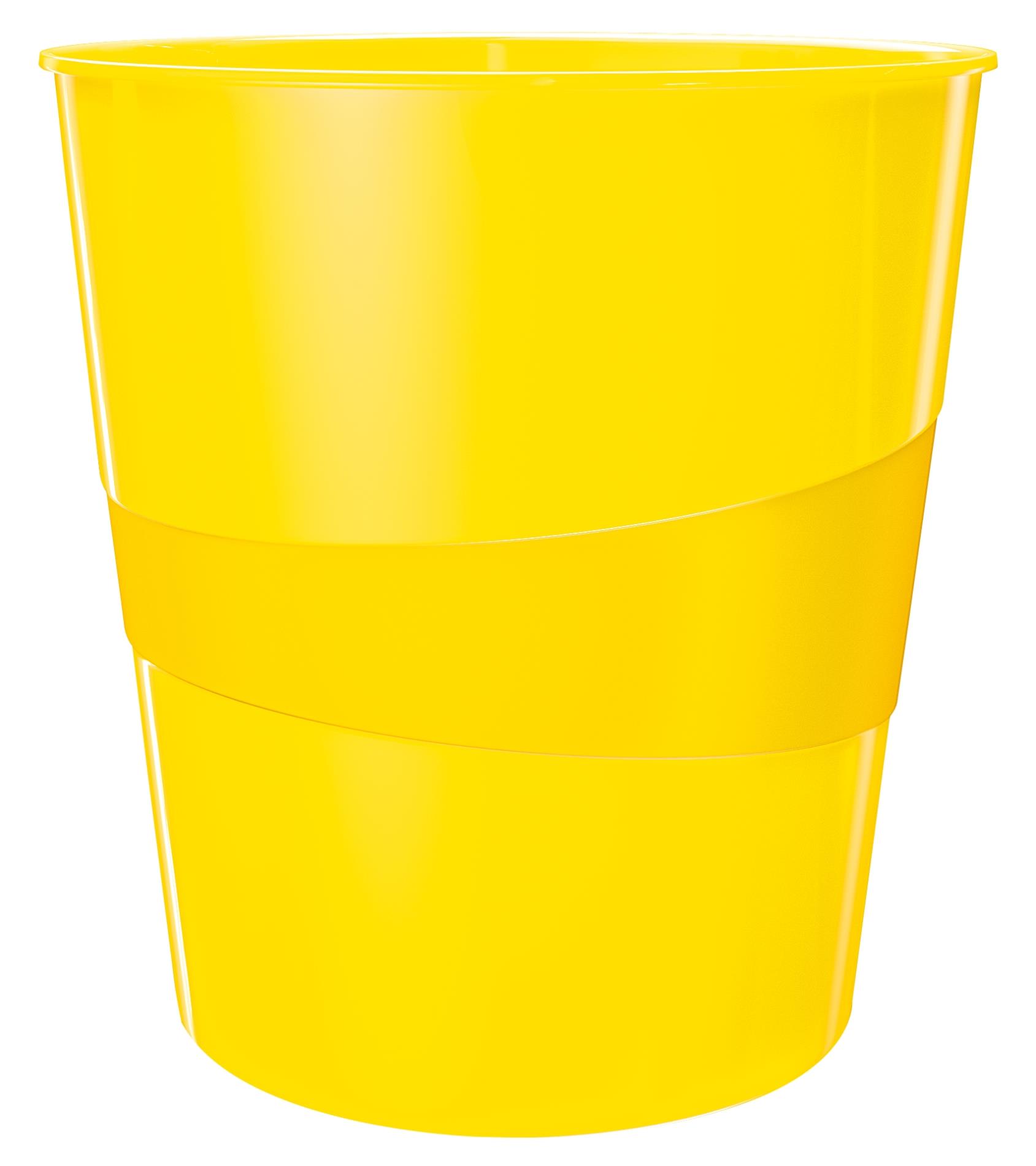 Odpadkový koš Leitz WOW, žlutý