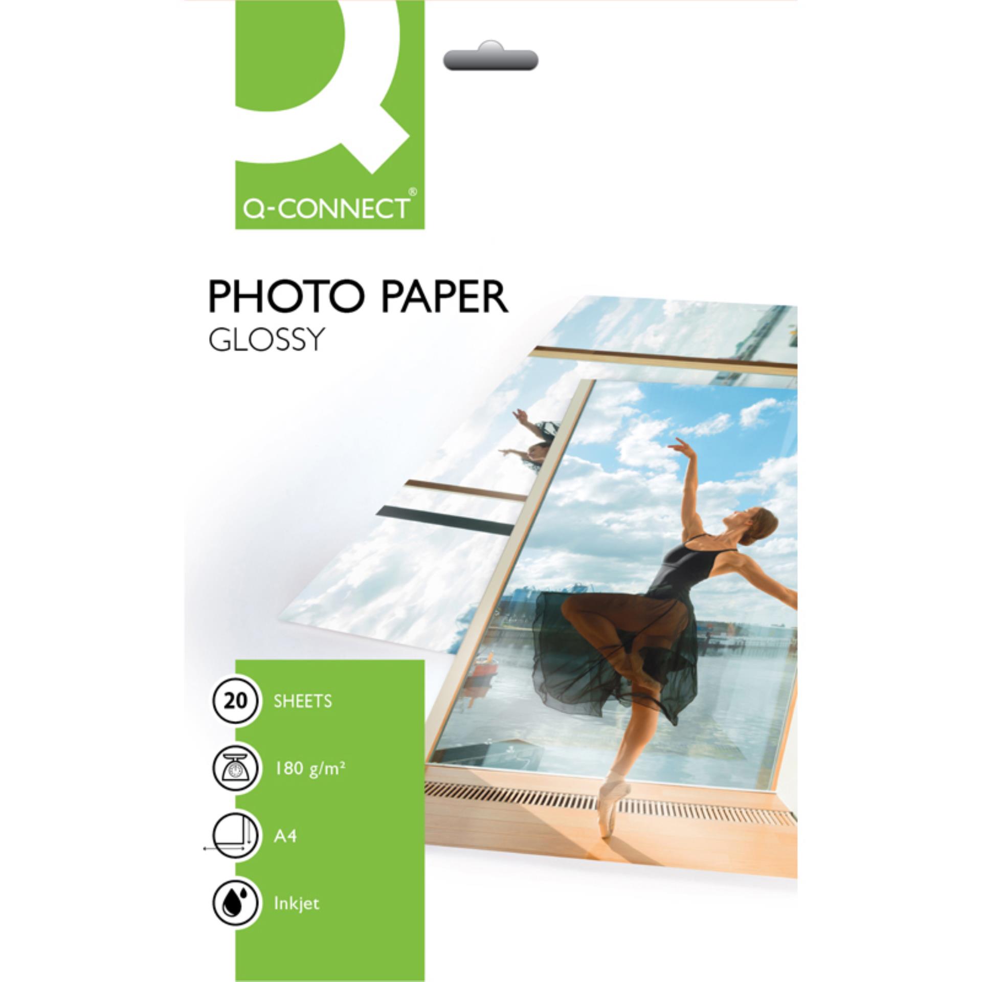Fotopapír Q-Connect - A4, 180 g, lesklý, 20 ks